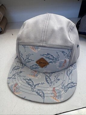 Light Gray Tropical 5-Panel Cap kids one-size